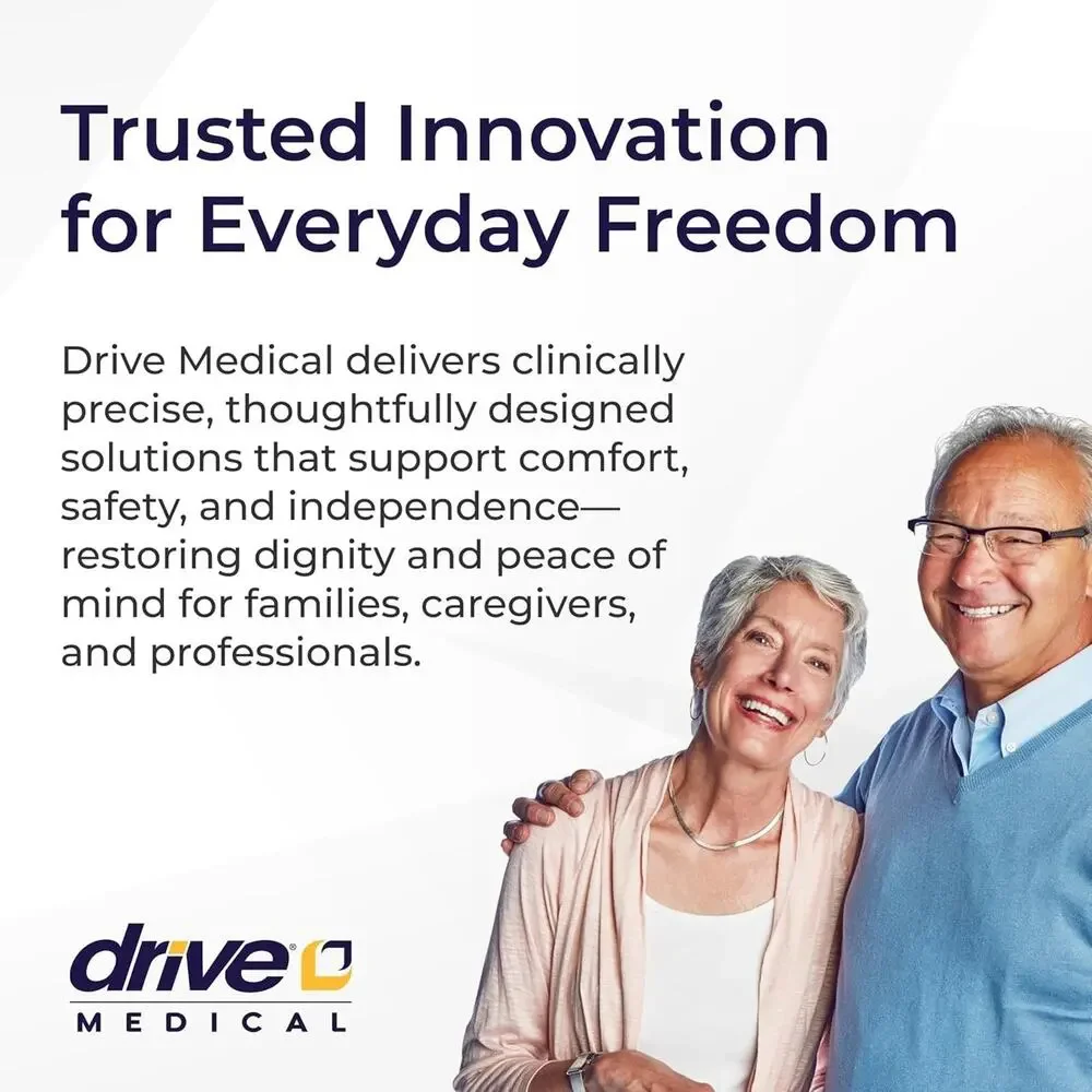 Drive Medical Two-Button Folding Walker Wheels Lightweight Silver New in Box - Picture 8 of 10